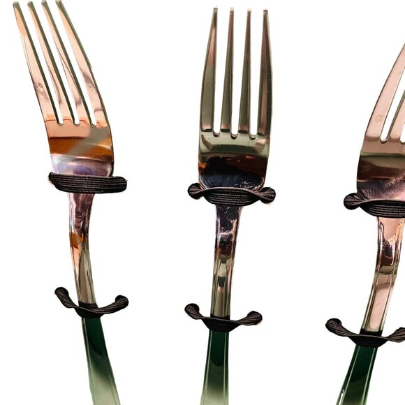 Stainless Steel Fork & Spoon Set 8 Pieces Elegant & Durable Flatware - Picture 4 of 7